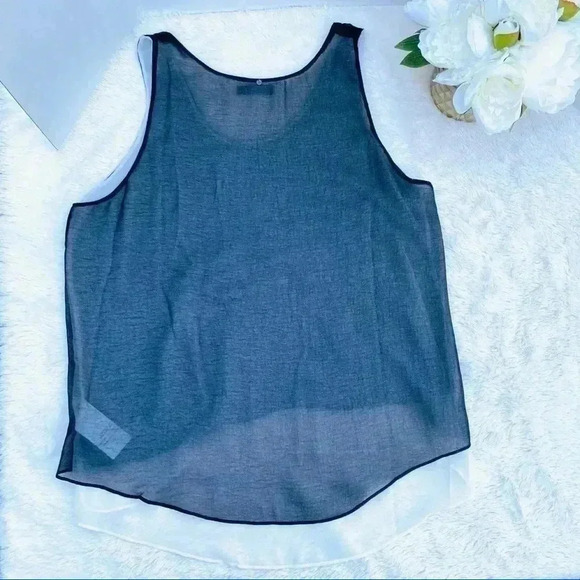 Calvin Klein Gray Sheer High Low Cami Tank Top - Picture 9 of 16